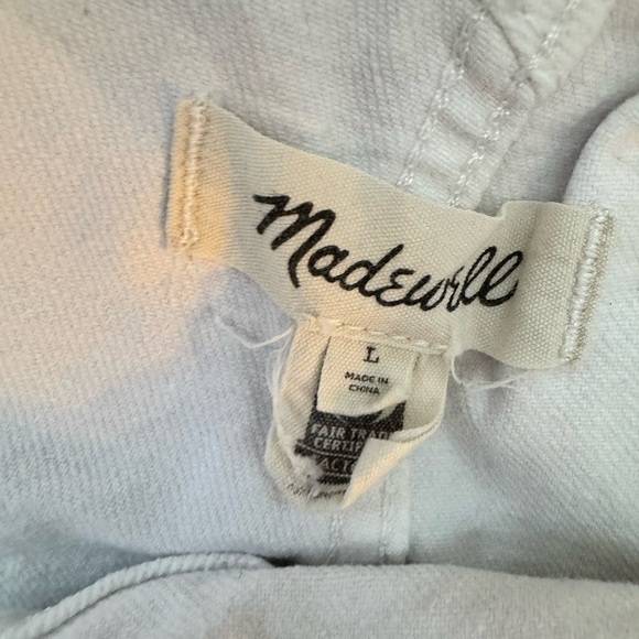 Madewell white Denim Overalls - Picture 2 of 2